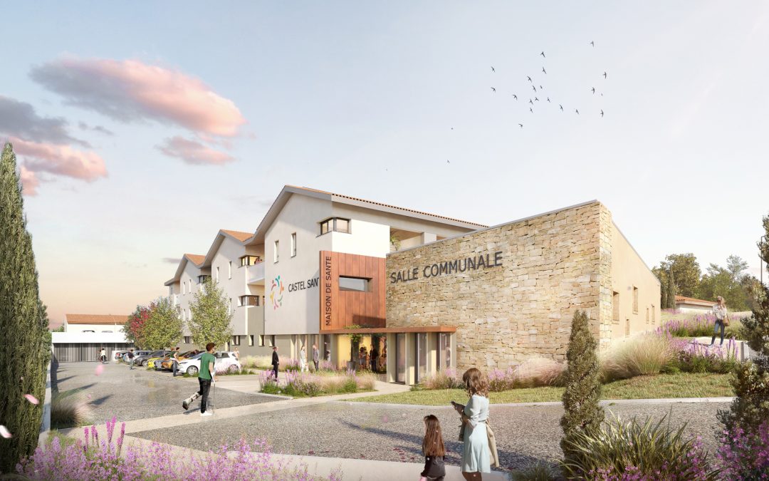 Construction d&rsquo;un bâtiment à usage mixte : un tiers lieu de santé,  une salle communale et des logements seniors – Châteauneuf-du-Rhône (26)
